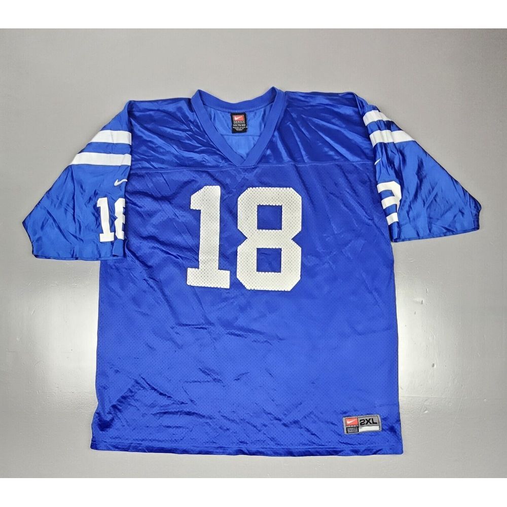 Nike‎ Indianapolis Colts Peyton Manning #18 Football Jersey Mens 2XL. VTG Blue